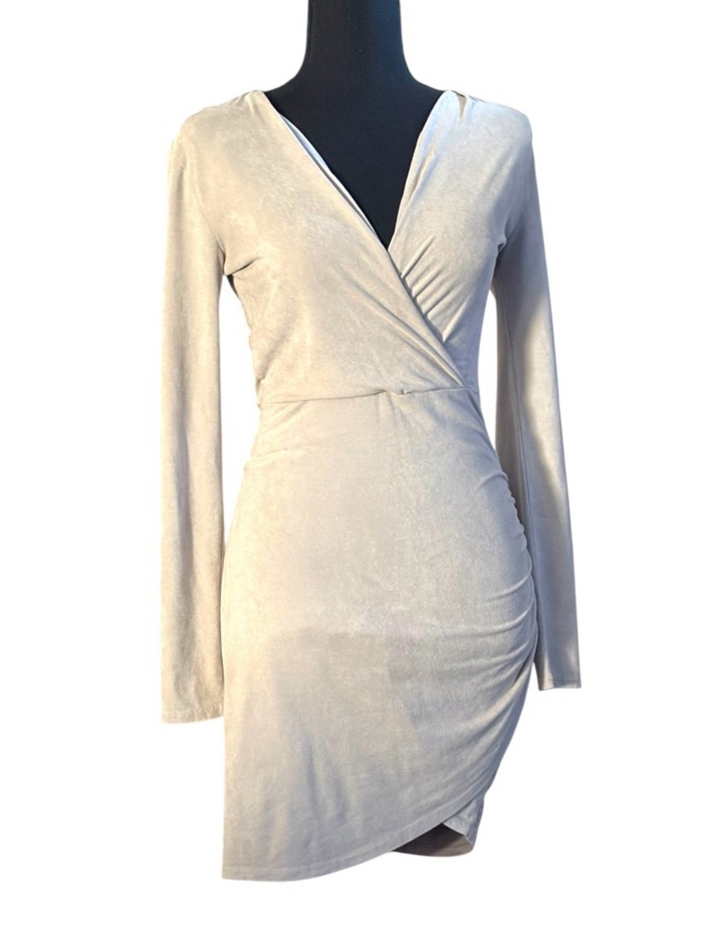 Room Service Velvet Ruched Dress 🩶🤍 - Picture 5 of 6
